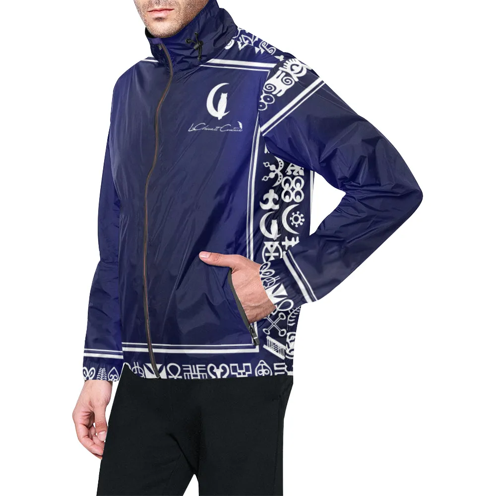 ADINKRA BW All Over Print Windbreaker for Unisex