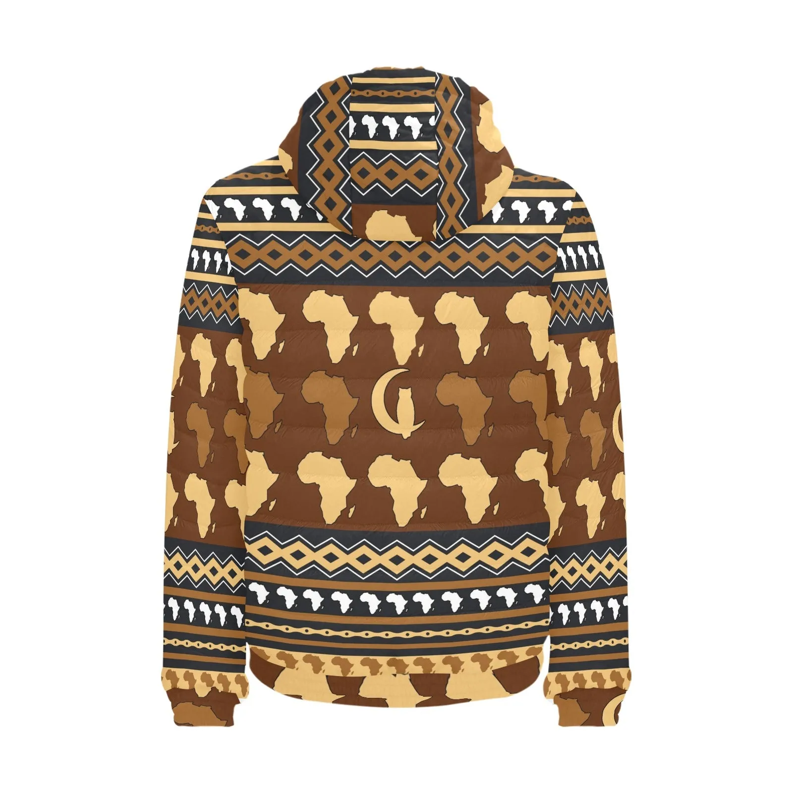 AFRIKAN ORNEMENT PADDED HOODIE JACKET