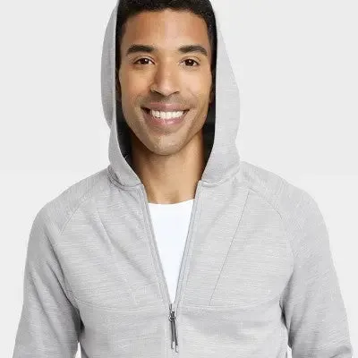 All in Motion Men's Ponte Full-Zip Hoodie with Mesh Lining