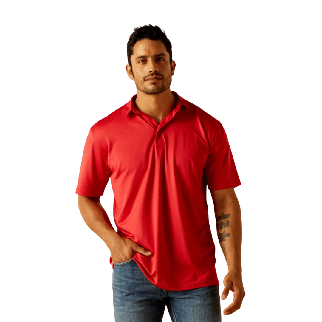 Ariat Men's Charger Polo 2.0 Haute Red Shirts