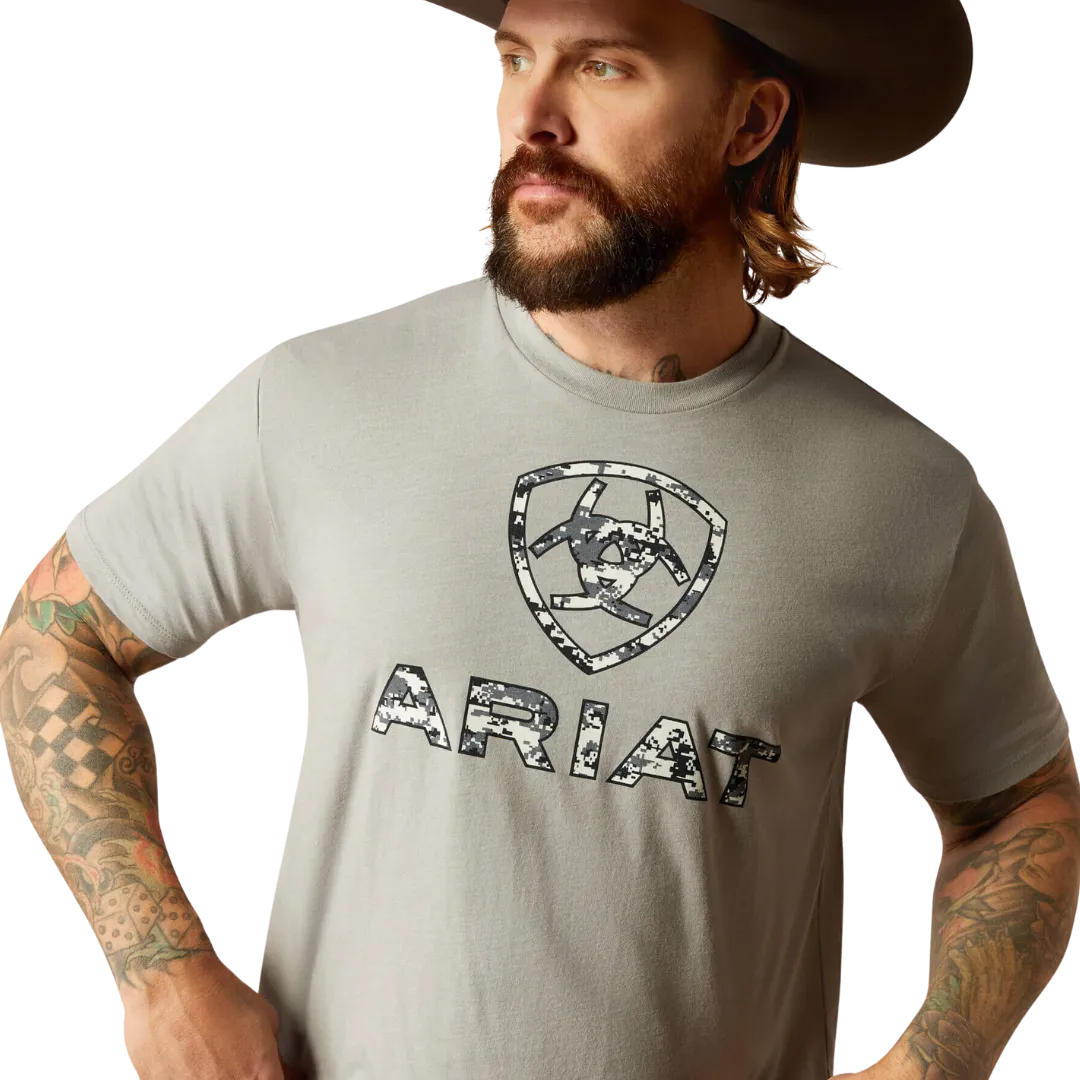 Ariat Men's Liberty Usa Digi Camo Stone Heather T Shirt