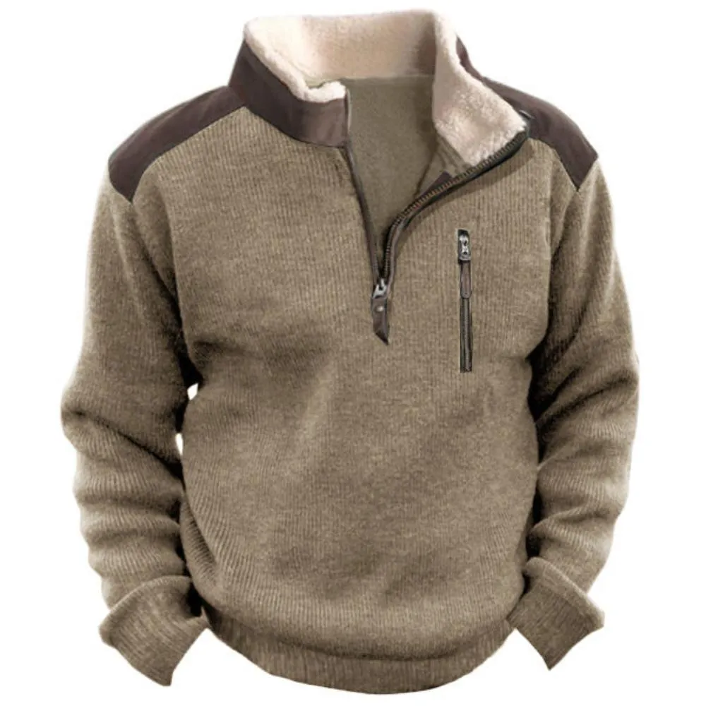 AUTUMN/WINTER MEN'S RETRO OUTDOOR CASUAL ZIPPER TACTICAL HOODIE SWEATSHIRT SWEATSHIRT