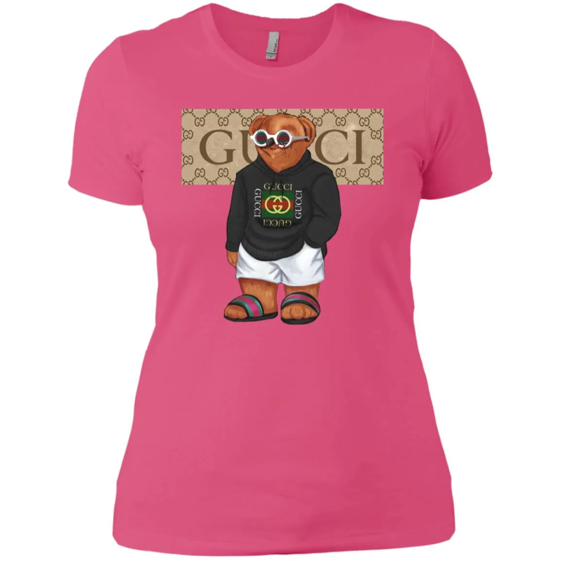 Best Gucci Bear Style Fashion T-shirt Women Cotton T-Shirt