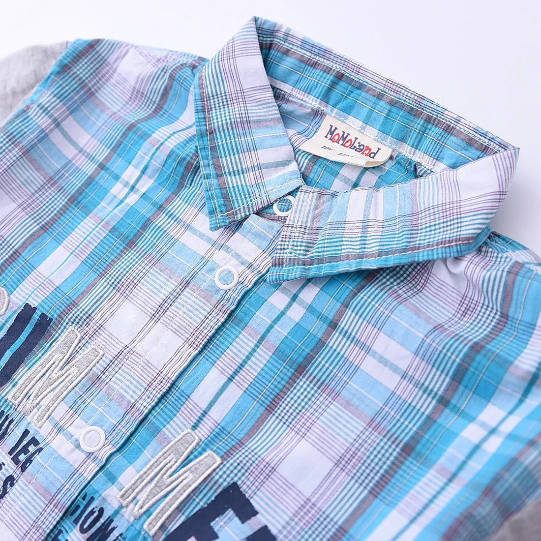 Big Boy Short Sleeve Blue Plaid Shirt