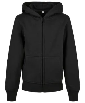 Black - Organic kids basic zip hoodie