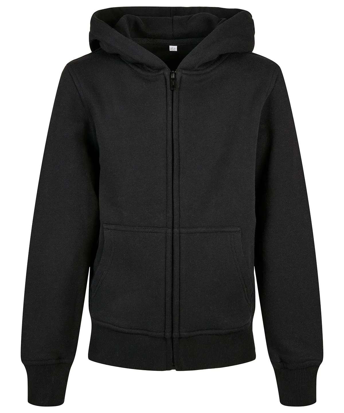 Black - Organic kids basic zip hoodie