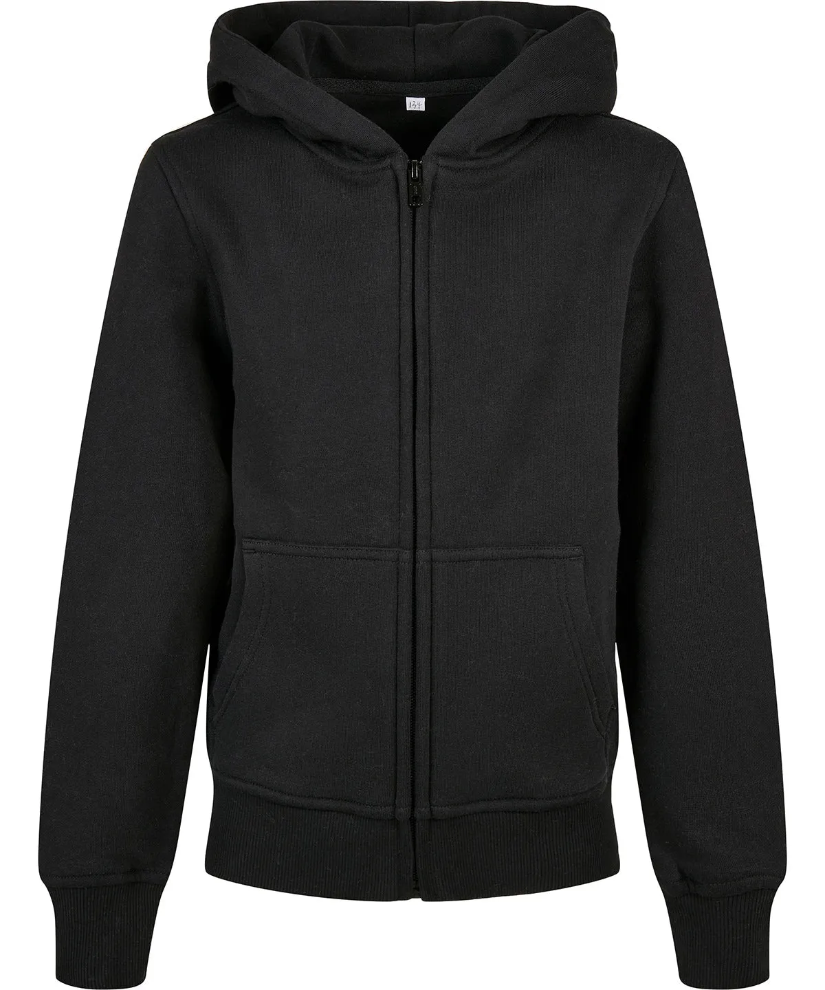 Black - Organic kids basic zip hoodie