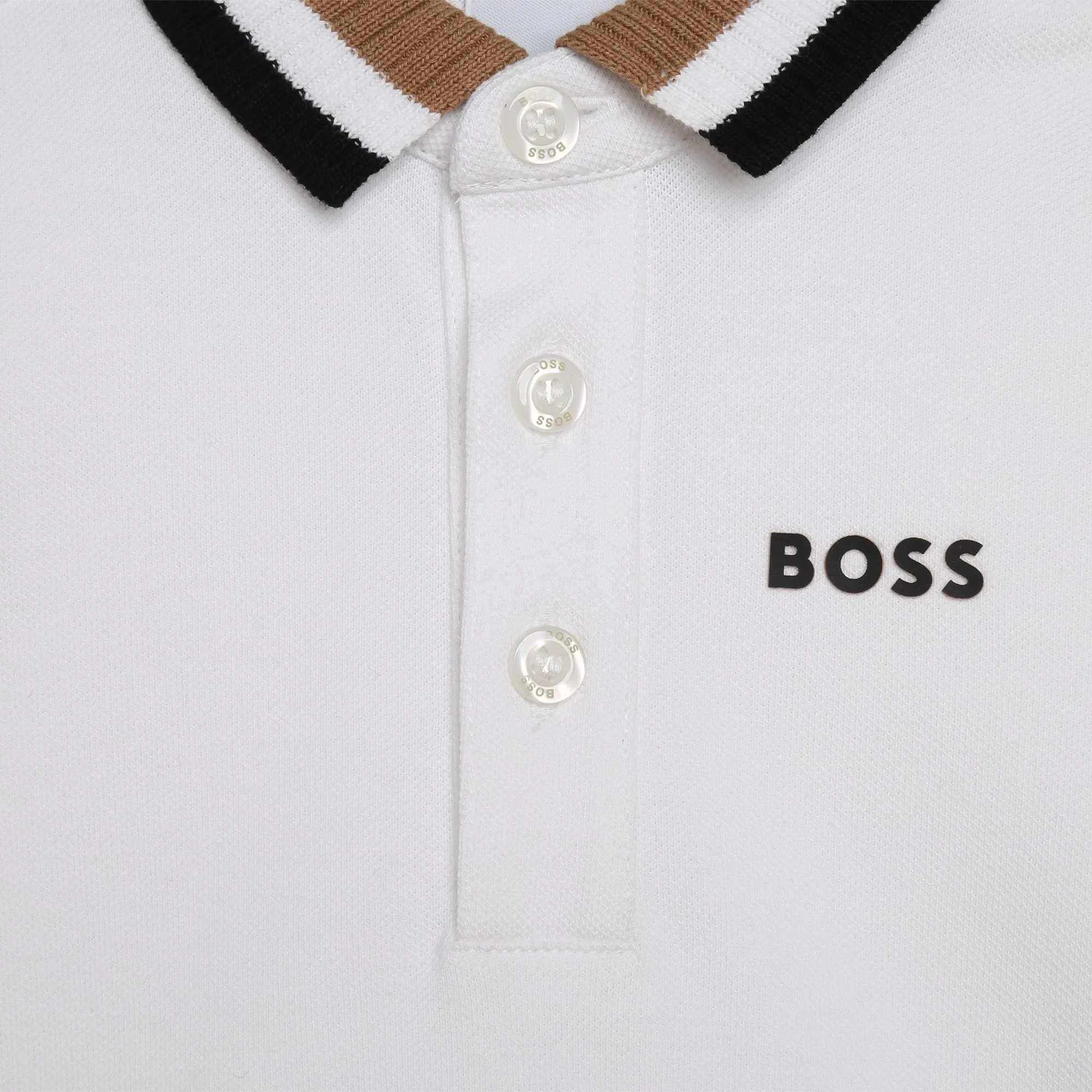 BOSS KIDSWEAR Infant White Short Sleeve Polo