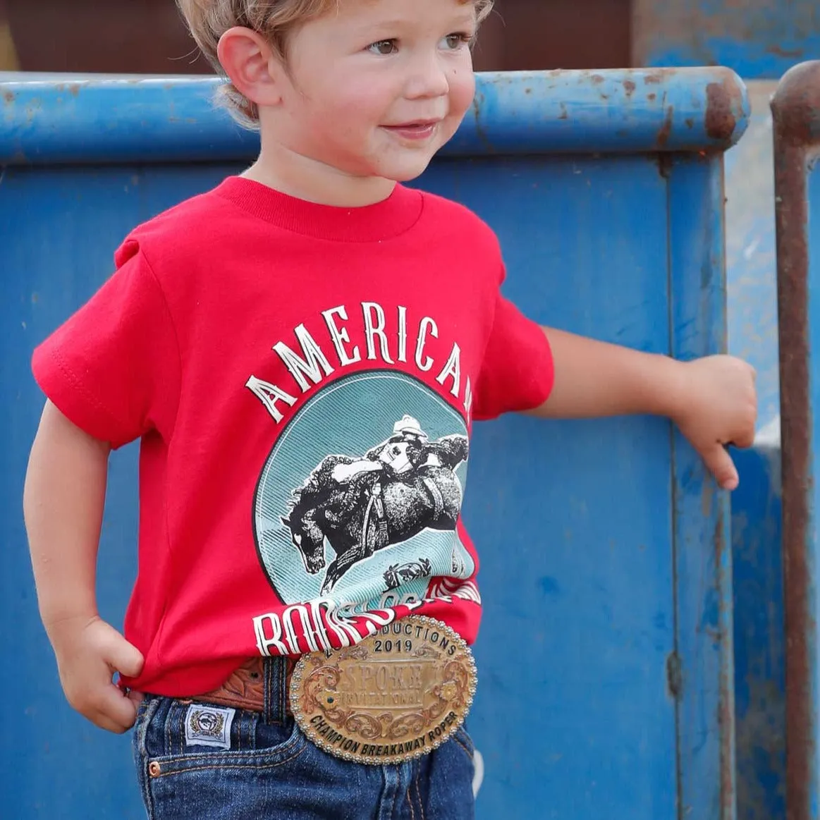 Cinch Baby & Toddler American Rodeo T-Shirt in Red