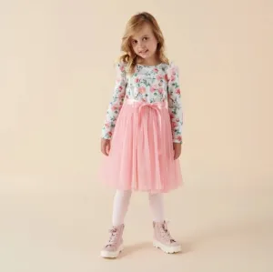 Designer Kidz Floral L/S Tutu Dress