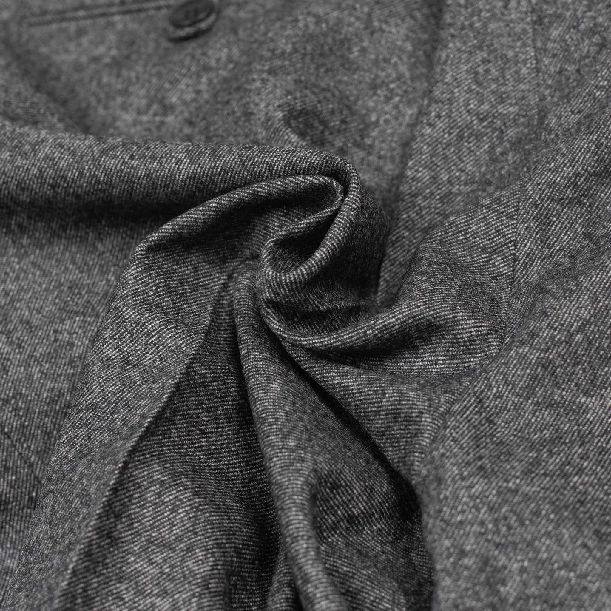 Exclusive Westside side-tab pleated high-rise wide trousers in grey melange wool twill