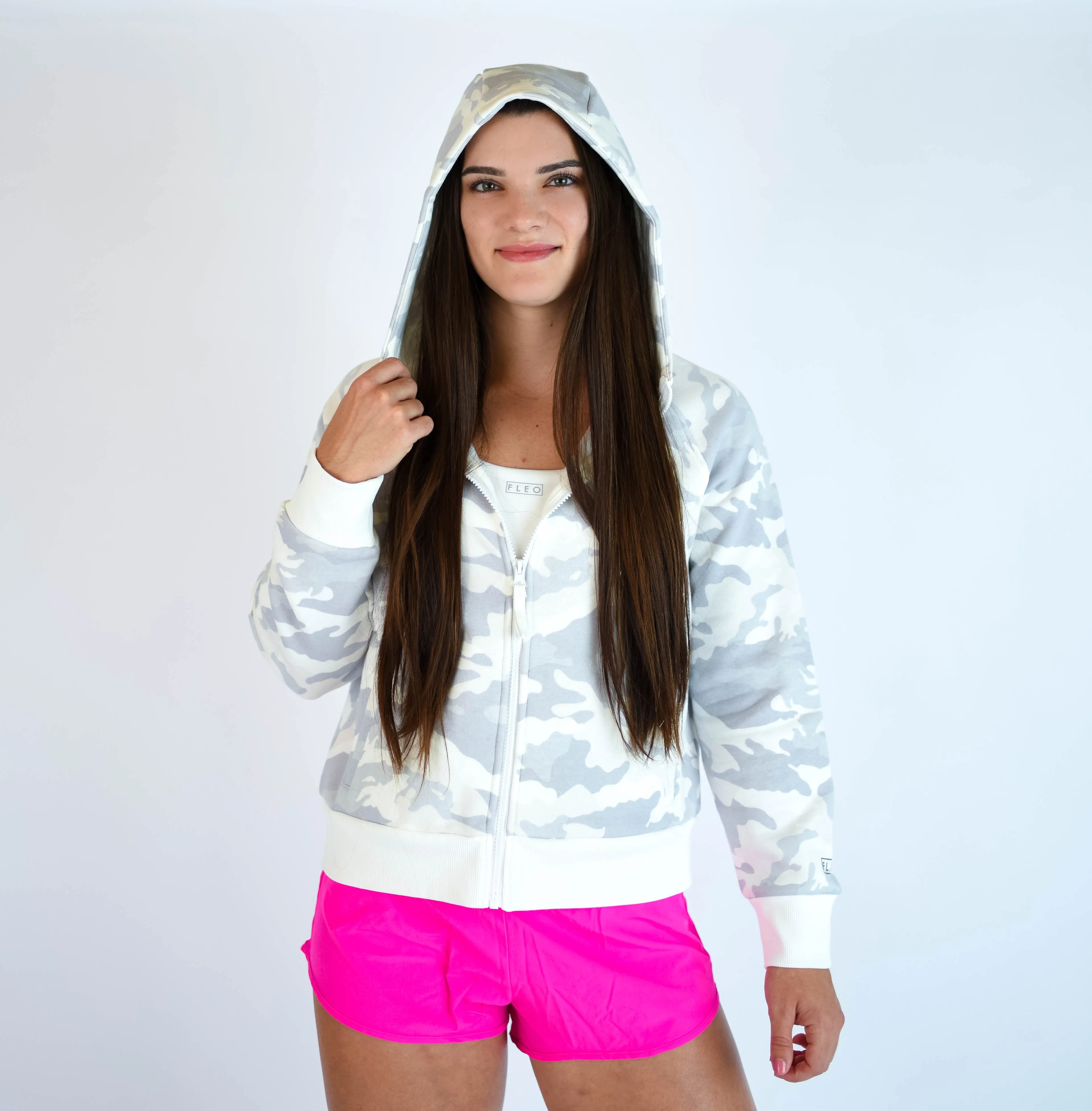 FLEO Platform Full-Zip Hoodie - White Camo