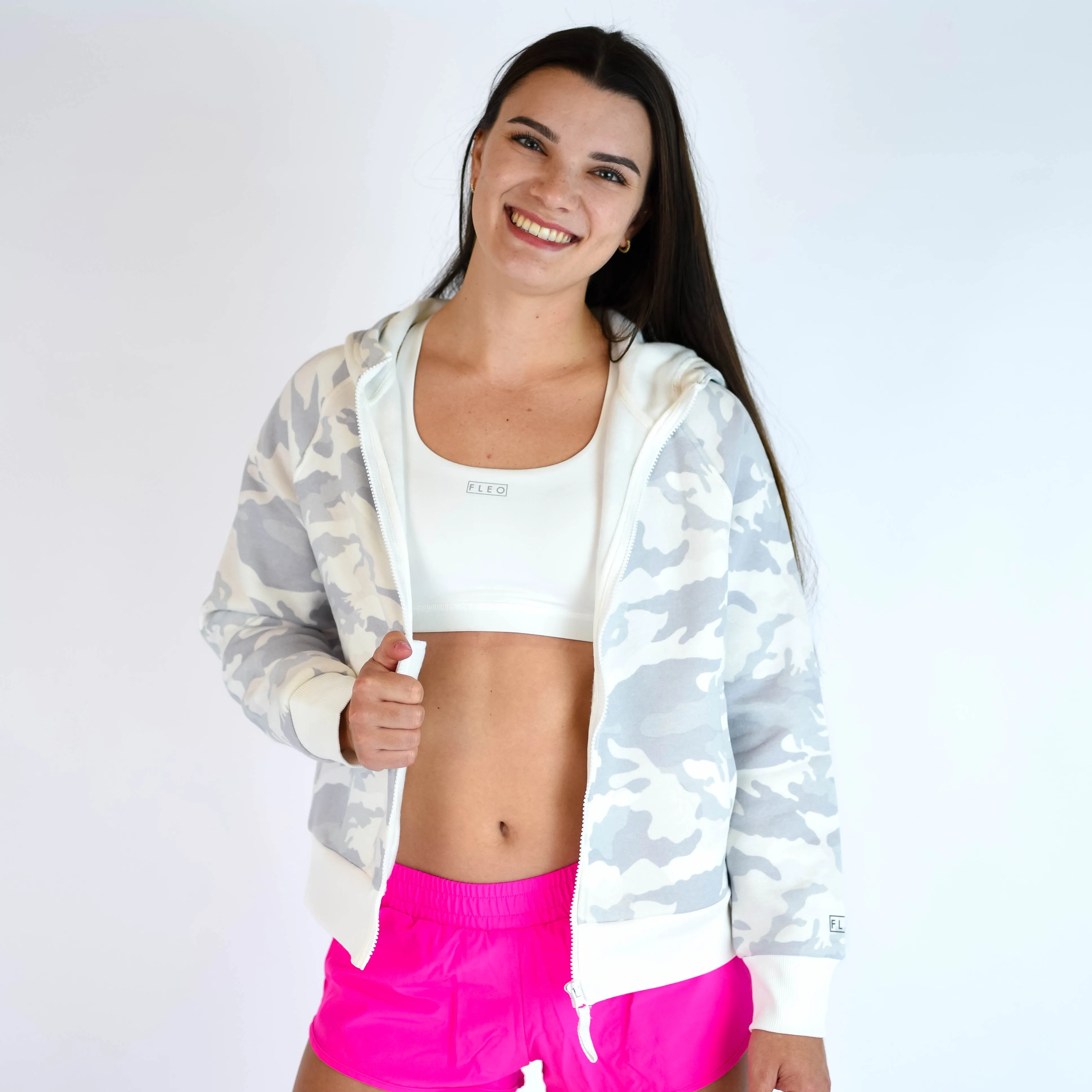 FLEO Platform Full-Zip Hoodie - White Camo