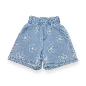 Floral Denim Shorts