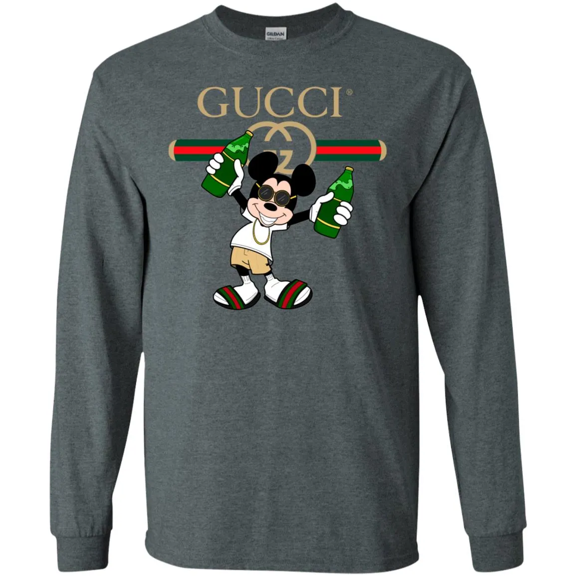 Gucci Mickey Mouse Top Trending T-shirt Men Long Sleeve Shirt