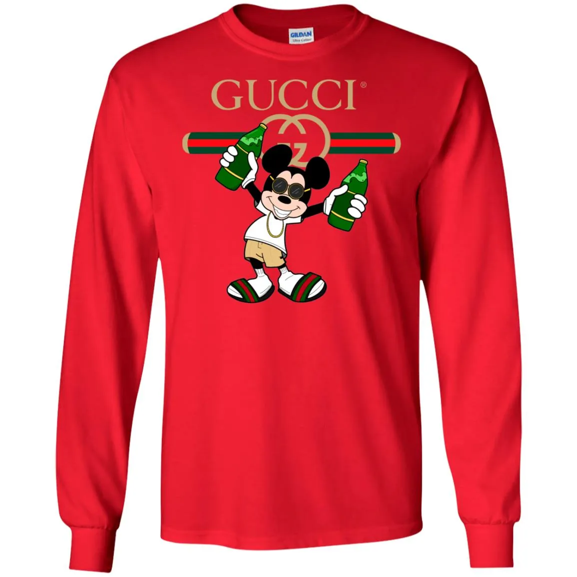 Gucci Mickey Mouse Top Trending T-shirt Men Long Sleeve Shirt