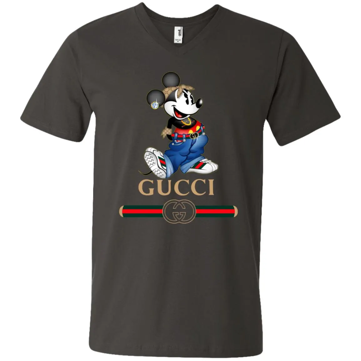 Gucci T-shirt Mouse Mickey Cartoon T-shirt Men V-Neck T-Shirt