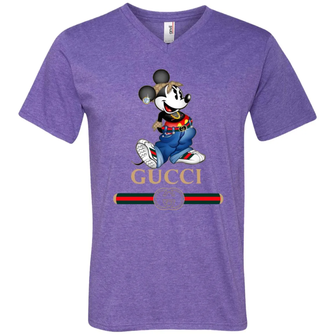 Gucci T-shirt Mouse Mickey Cartoon T-shirt Men V-Neck T-Shirt