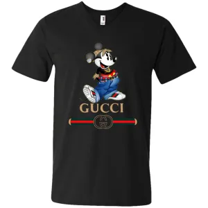 Gucci T-shirt Mouse Mickey Cartoon T-shirt Men V-Neck T-Shirt