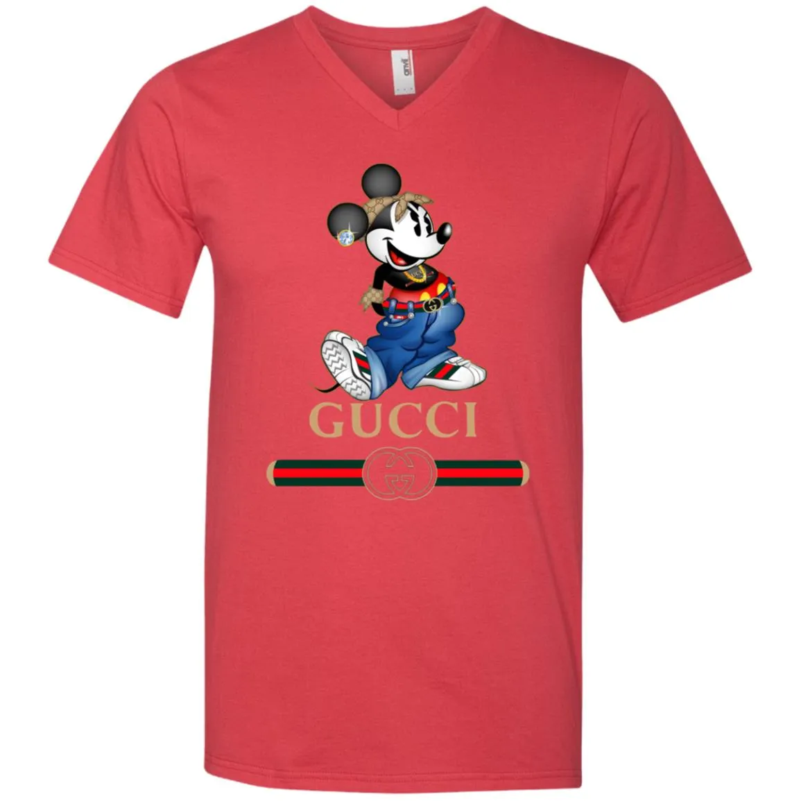 Gucci T-shirt Mouse Mickey Cartoon T-shirt Men V-Neck T-Shirt