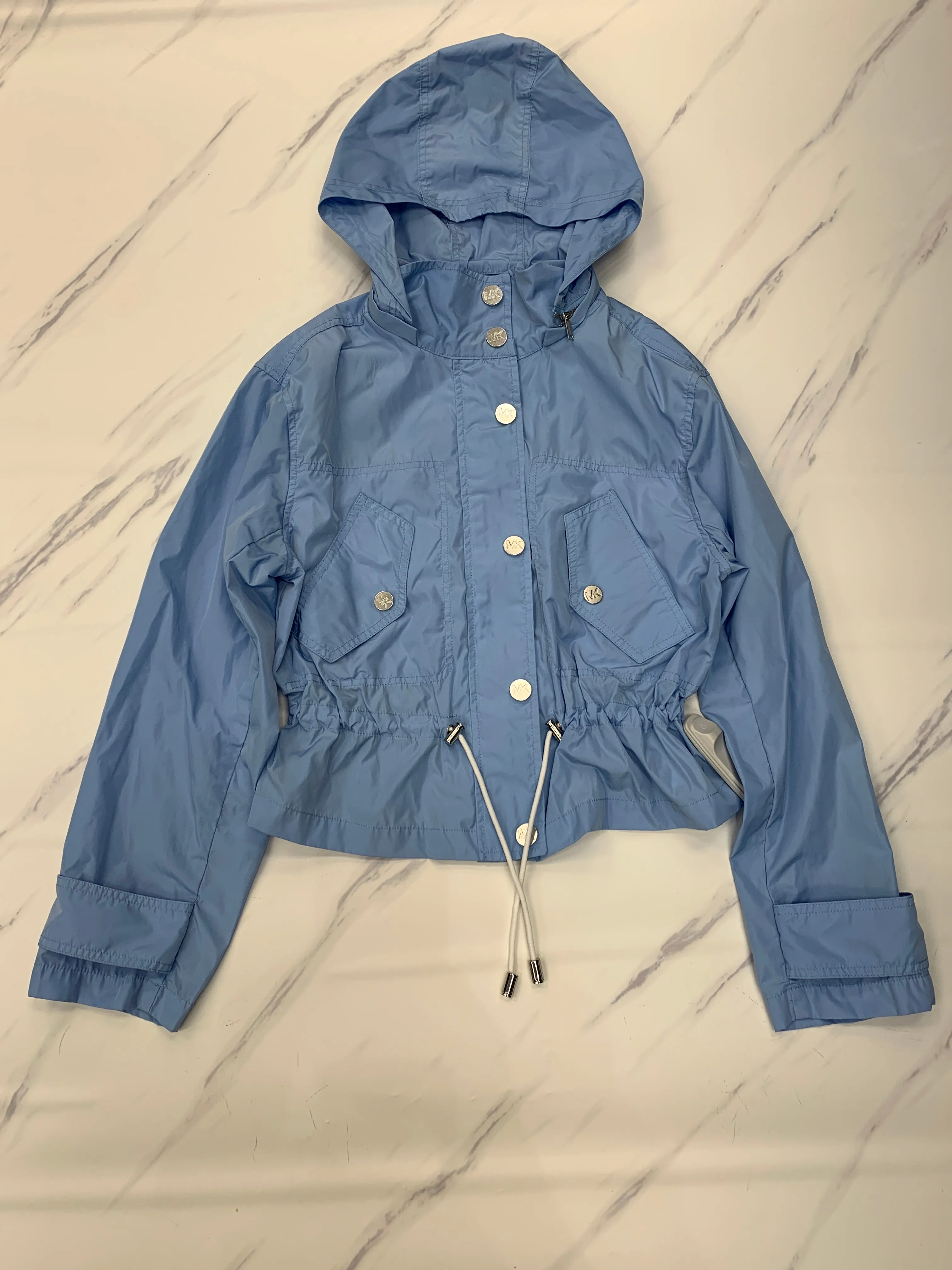 Jacket Windbreaker By Michael By Michael Kors In Blue, Size: Xs