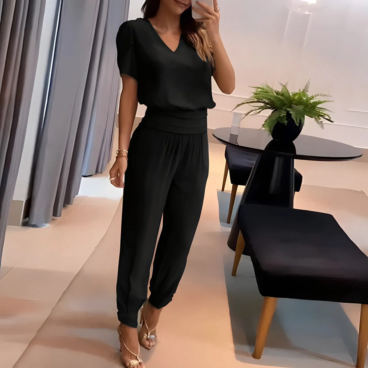 KAIA - STYLISH BLOUSE AND PANTS SET