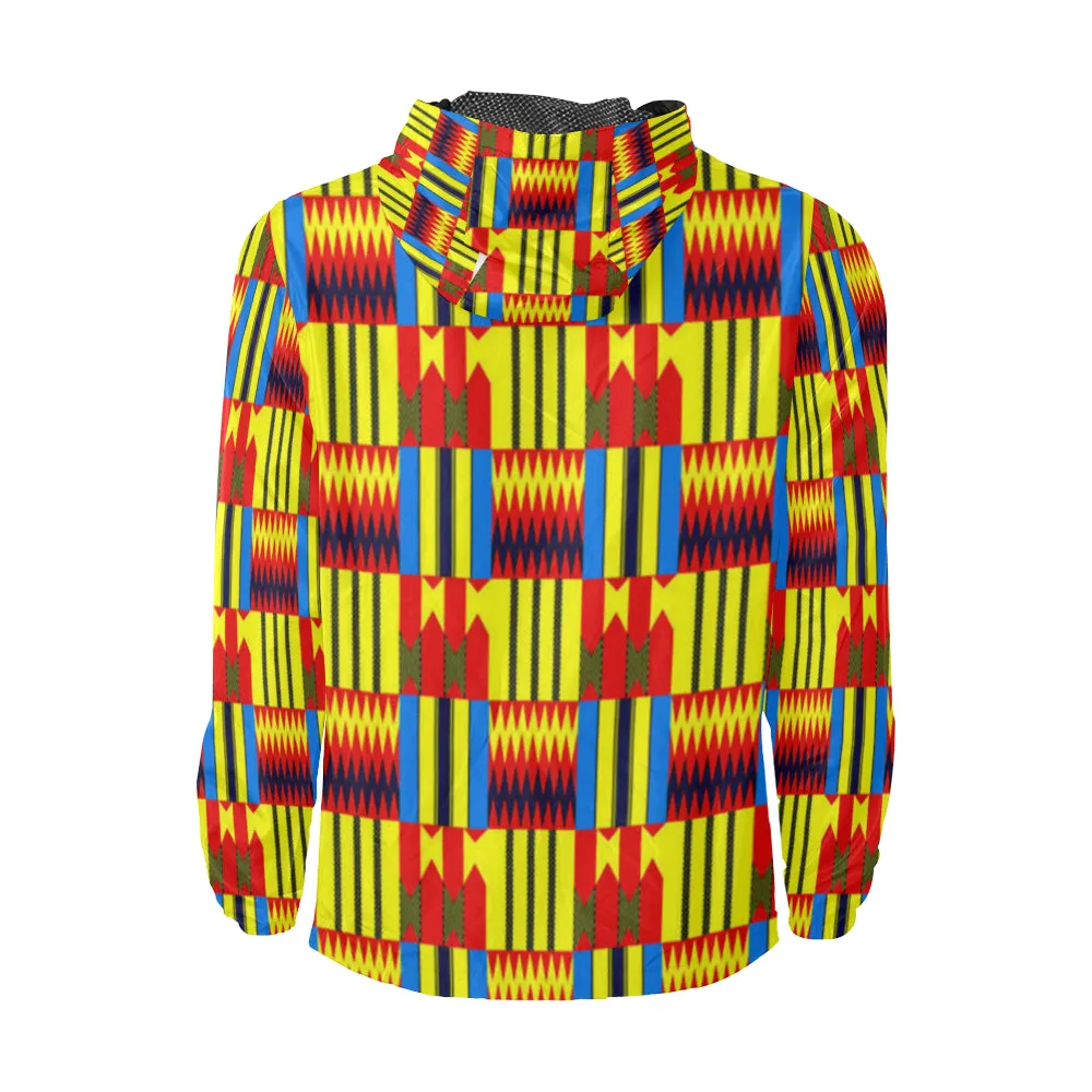 KENTE FULL BLUE All Over Print Windbreaker for Unisex