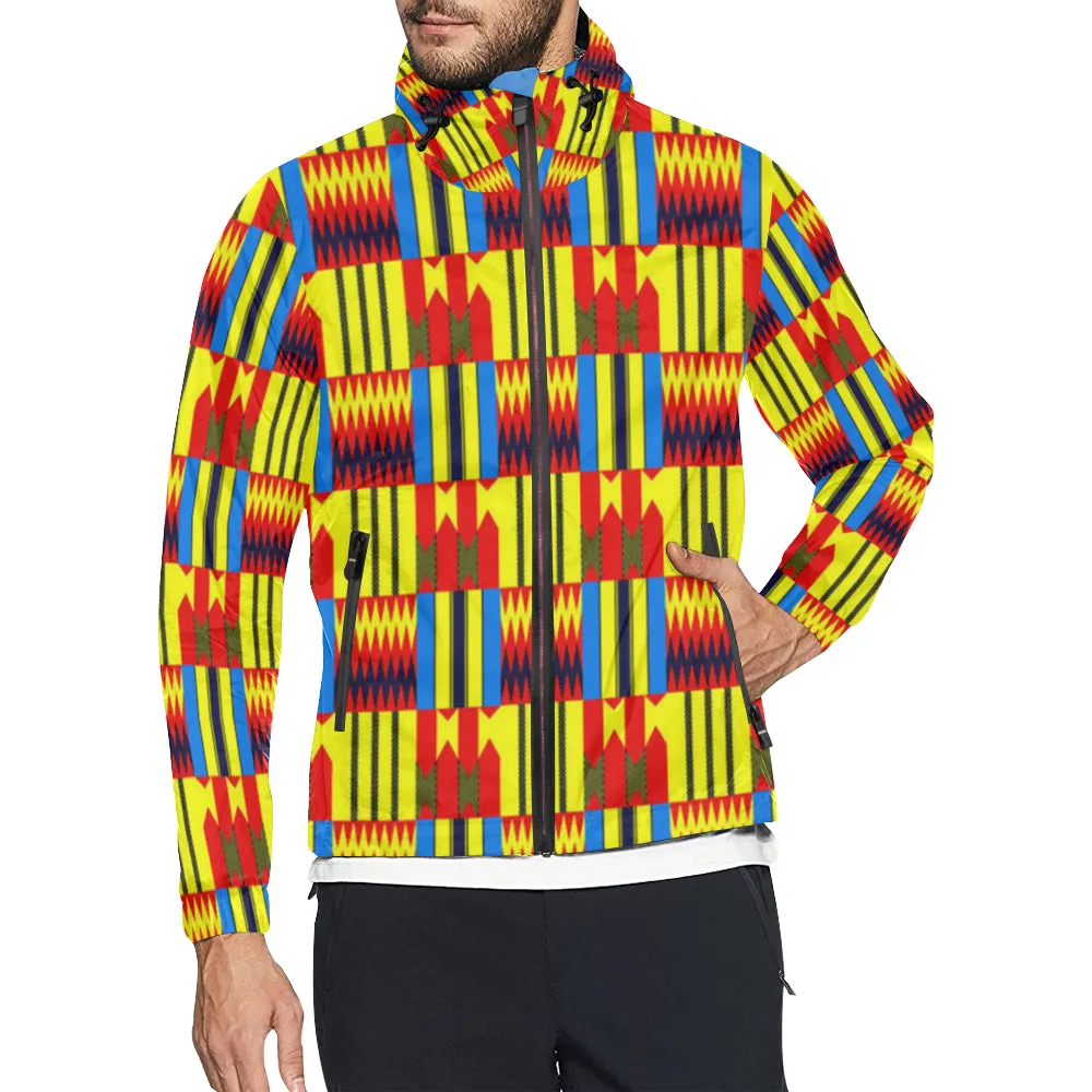 KENTE FULL BLUE All Over Print Windbreaker for Unisex