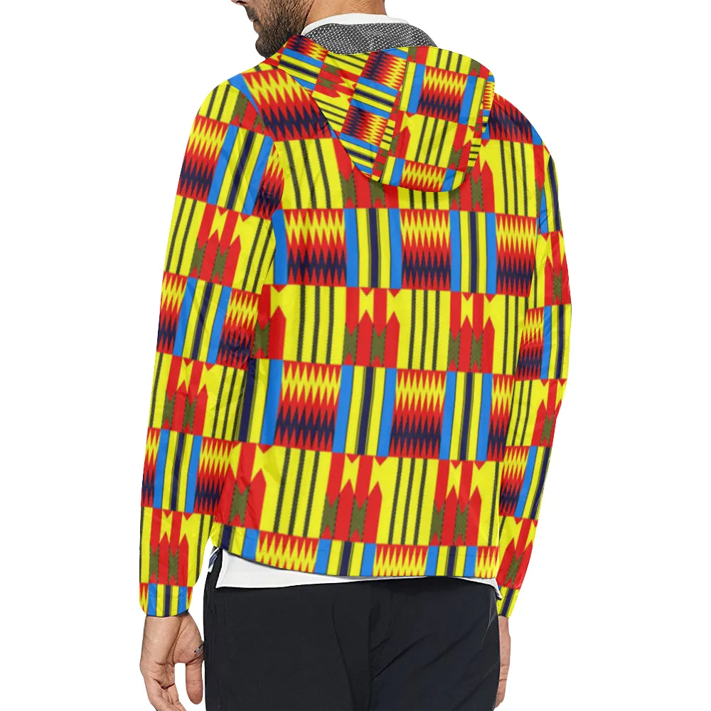 KENTE FULL BLUE All Over Print Windbreaker for Unisex