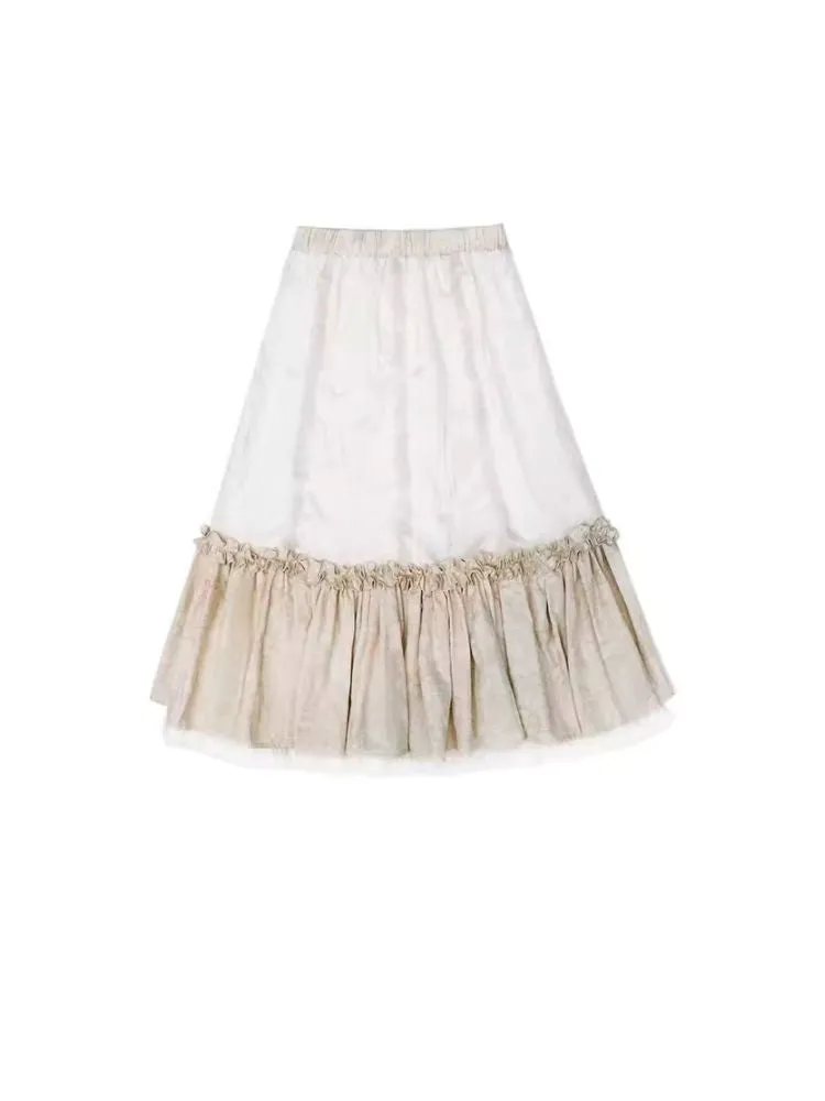 Lace Pleated Half-body Skirt【s0000006944】