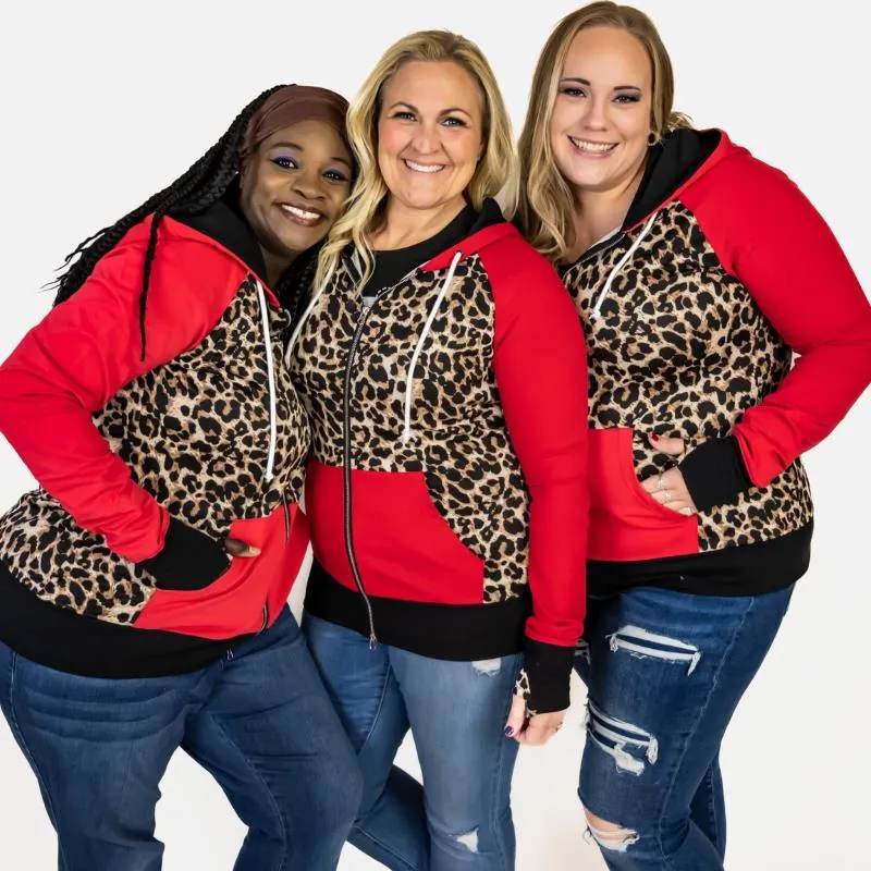 Leopard Love Full Zip hoodie