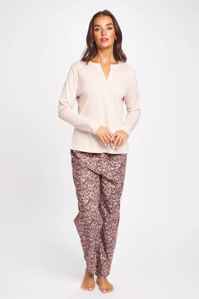 Liberty Lantana Wool/Cotton Pants - Blue