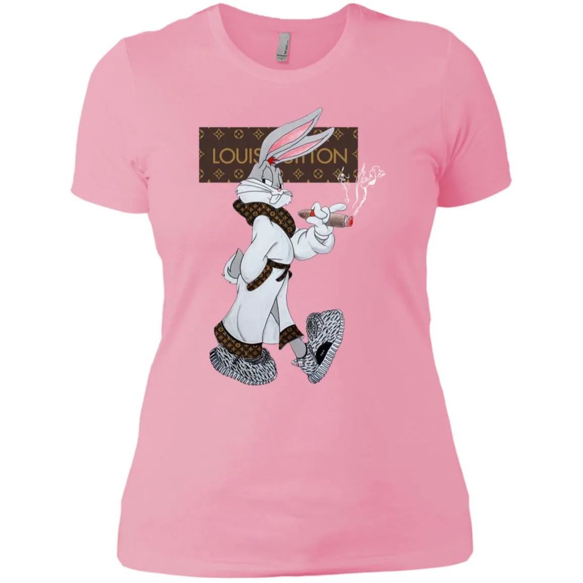 Louis Vuitton Rabbit Smoking Shirt Women Cotton T-Shirt