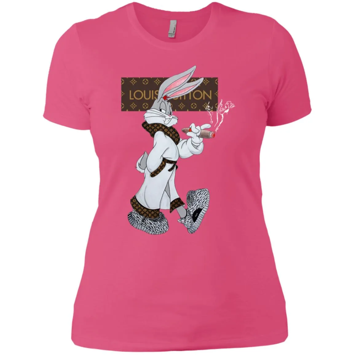 Louis Vuitton Rabbit Smoking Shirt Women Cotton T-Shirt