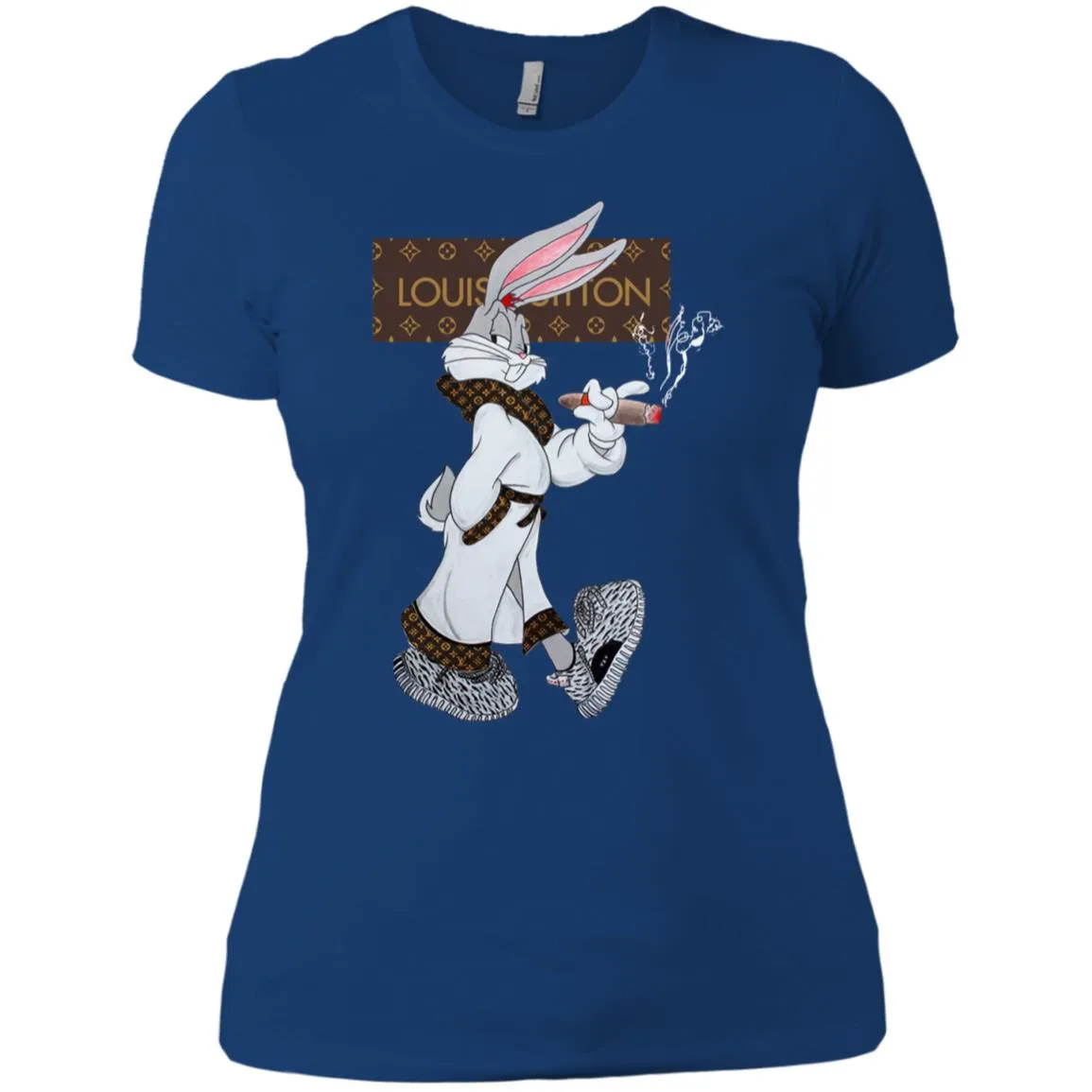 Louis Vuitton Rabbit Smoking Shirt Women Cotton T-Shirt