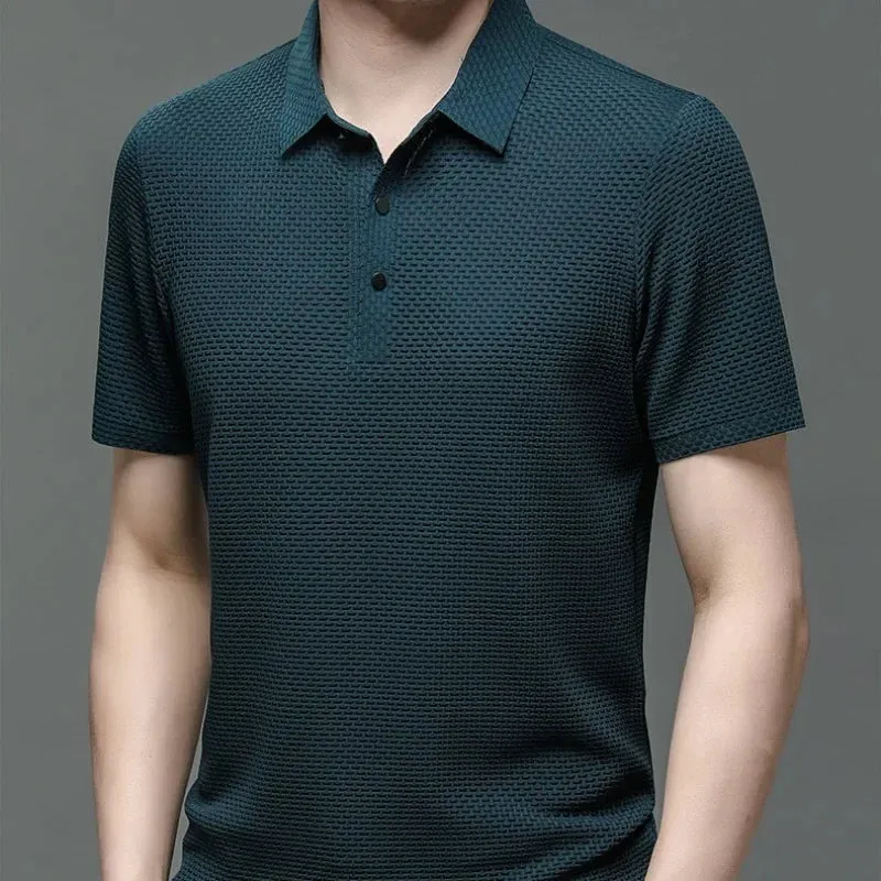 MC - Breathable Polo Shirt: Summer short sleeve, sweat-absorbing, ideal for business and casual wear