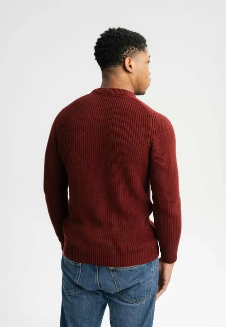 Mela Ravi Burgundy Organic Cotton Jumper