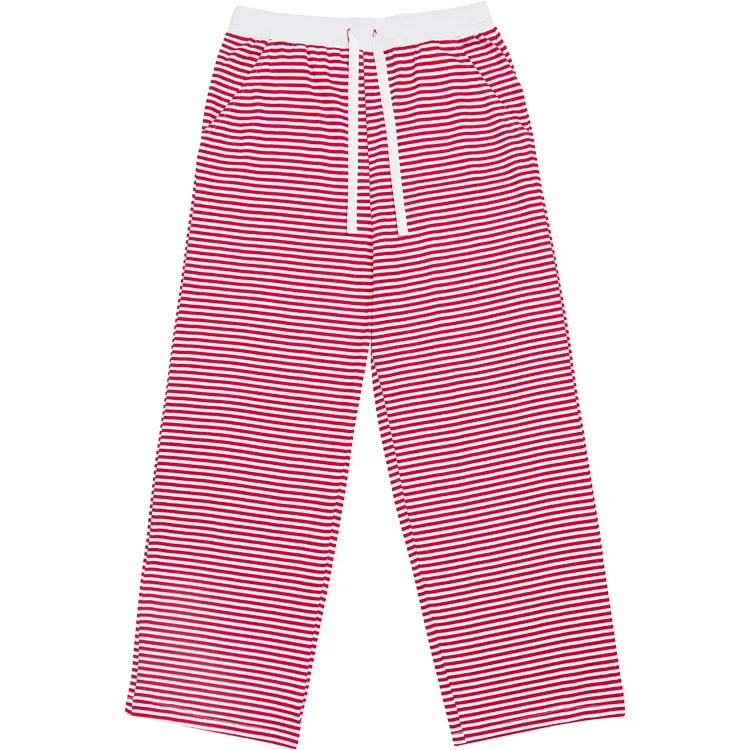 Men's Red Stripe Jersey Pj Pants