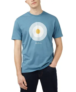 Men's Signature Target Ben Sherman Graphic Short Sleeve T-Shirt in Blue Shadow