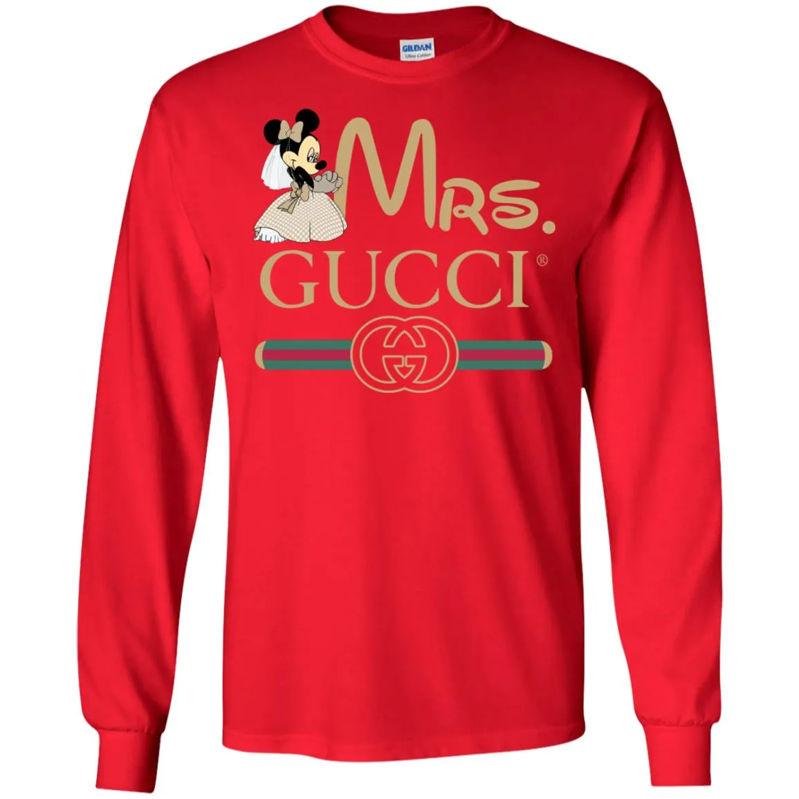 Mrs Minnie Gucci Couple Disney Shirt Valentine's Day T-shirt Men Long Sleeve Shirt