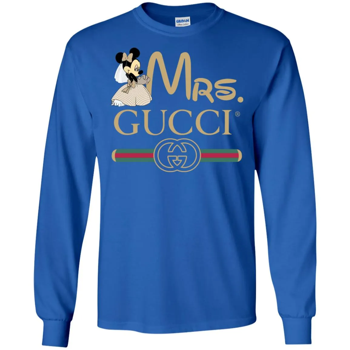 Mrs Minnie Gucci Couple Disney Shirt Valentine's Day T-shirt Men Long Sleeve Shirt