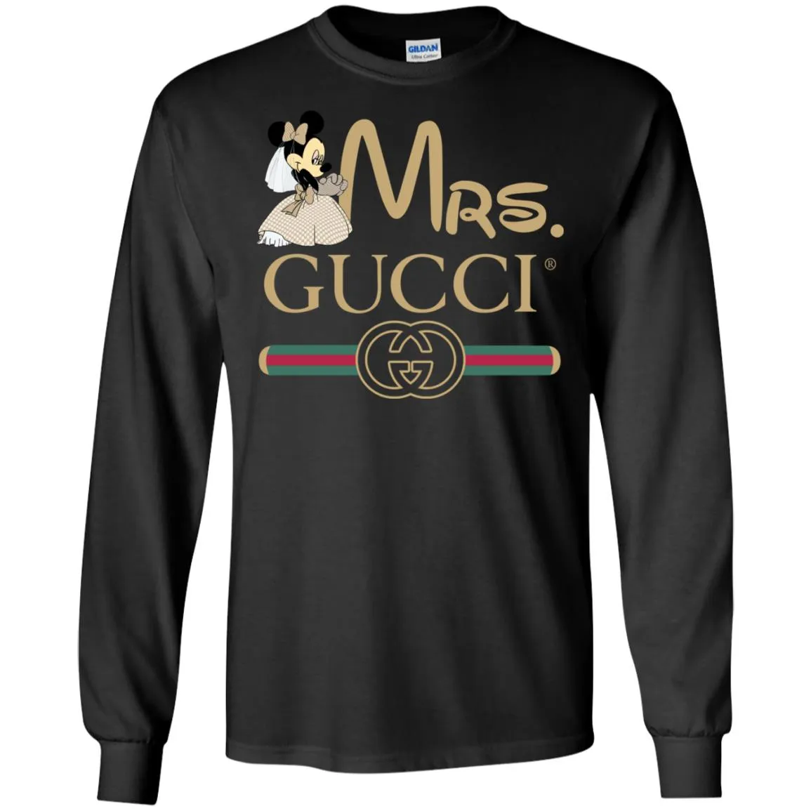 Mrs Minnie Gucci Couple Disney Shirt Valentine's Day T-shirt Men Long Sleeve Shirt