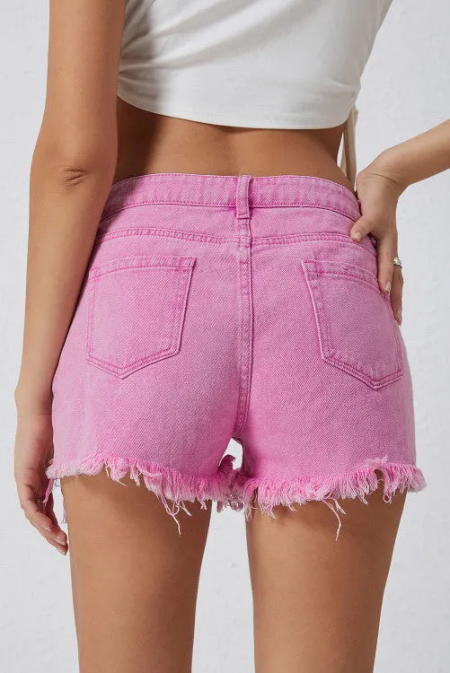 Pink Grungy Shorts