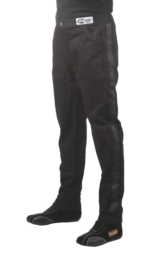 RaceQuip Single Layer Fire Suit Pants - Black - 5XL - 112000