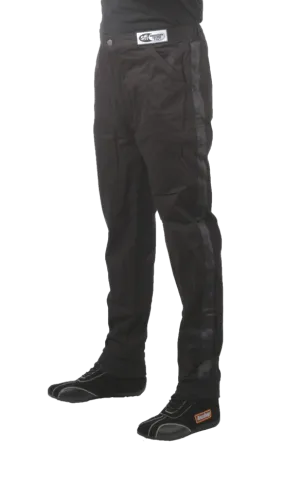 RaceQuip Single Layer Fire Suit Pants - Black - 5XL - 112000