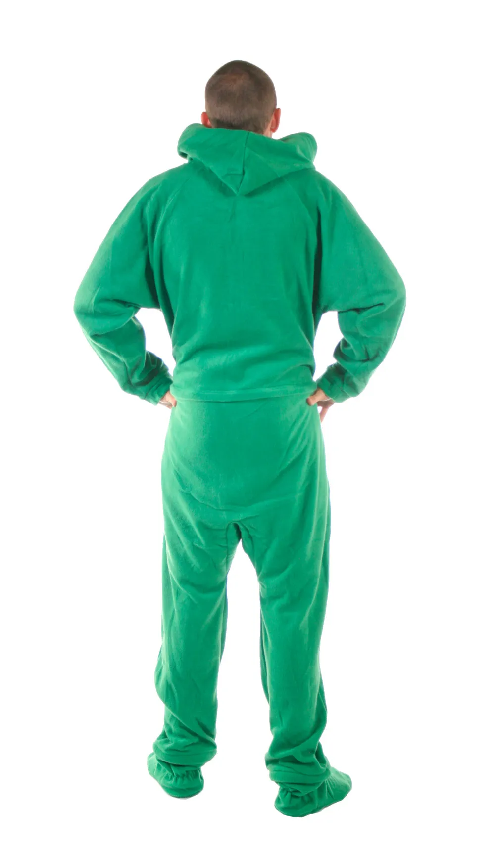 Robin Hoodie Green Onesie - Detachable Feet