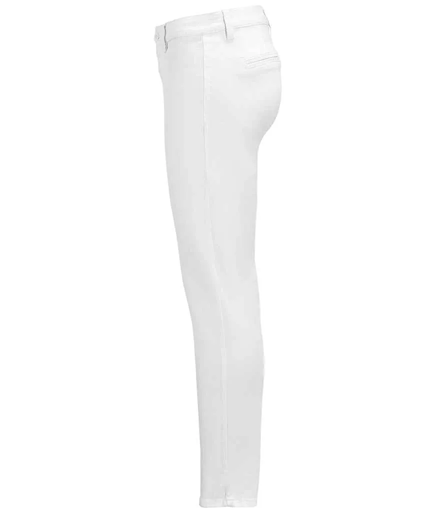 SOL'S Ladies Jules Chino Trousers | White