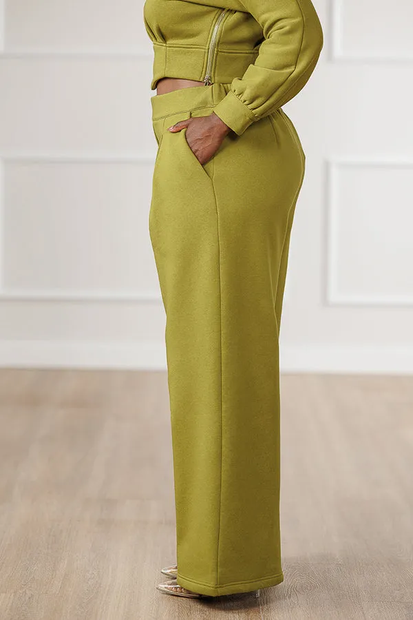 Stylish Pleated Top & Wide Leg Pants Set