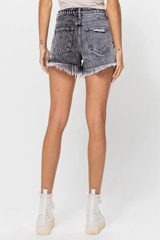 Super High Rise Distressed Shorts