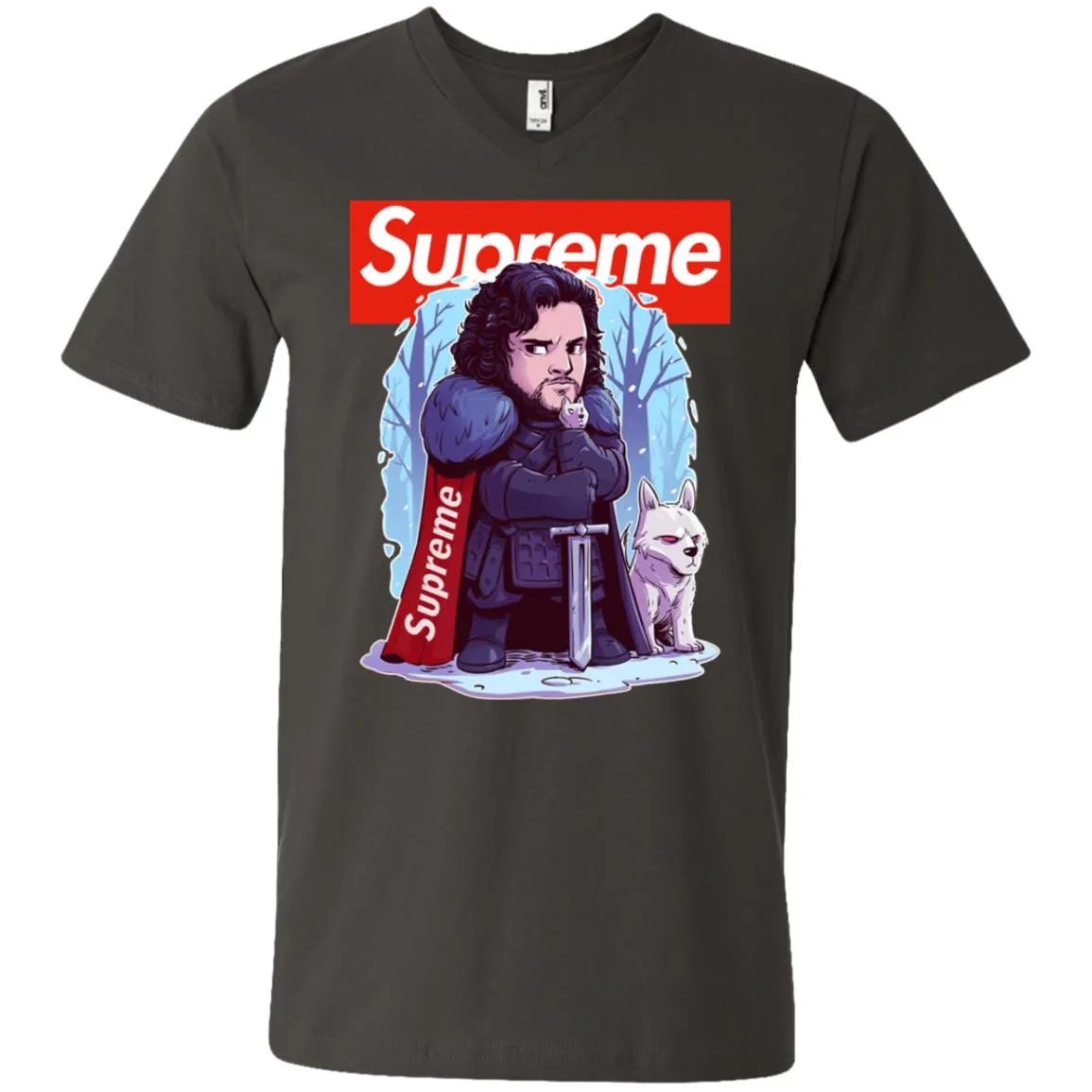 Supreme Game Of Thrones T-shirt Men V-Neck T-Shirt